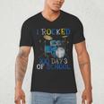 100th Day Of SchoolShirt Happy 100 Days Drum Kit Music Men's V-Neck T-Shirt