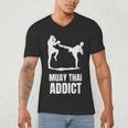 Addicted To Muay Thai Graphic Shirt Men's V-Neck T-Shirt