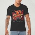 Animal Octopus Musician Drum Kit Octopus Drummer Men's V-Neck T-Shirt Animal Octopus Musician Drum Kit Octopus Drummer Men's V-Neck T-Shirt