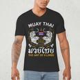 The Art Of 8 Limbs Sak Yant Tiger Muay Thai Men's V-Neck T-Shirt The Art Of 8 Limbs Sak Yant Tiger Muay Thai Men's V-Neck T-Shirt