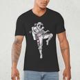Astronaut Muay Thai Boxing Karate Kickboxing Martial Arts Men's V-Neck T-Shirt