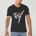 Astronaut Muay Thai Fighter Space Martial Arts Men Women Kid Men's V-Neck T-Shirt