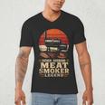 BBQ Dad Father Husband Meat Smoker Legend Men's V-Neck T-Shirt