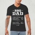 BBQ Dad Grilling Father Day Family Food Love Novelty Graphic Men's V-Neck T-Shirt