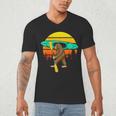 Bigfoot Kayak Paddling Lake Rafts Inflatable Canoe Sasquatch Men's V-Neck T-Shirt