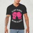Boxing Gloves Muay Thai Women Girls Muay Thai Men's V-Neck T-Shirt