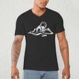 Breaststroke Swimming Stylized Design For Swimmers Men's V-Neck T-Shirt Breaststroke Swimming Stylized Design For Swimmers Men's V-Neck T-Shirt
