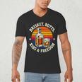 Brisket Butts Ribs And Freedom BBQ Dad Men's V-Neck T-Shirt