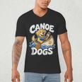 Canoe Dogs Golden Retriever Paddling Graphic Men's V-Neck T-Shirt Canoe Dogs Golden Retriever Paddling Graphic Men's V-Neck T-Shirt