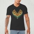 Canoe Heart Cute Minimalist Paddling Adventure Men's V-Neck T-Shirt