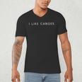 I Like Canoes Minimalist Statement Men's V-Neck T-Shirt