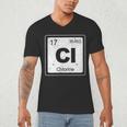 Chlorine Periodic Table Symbol Chemistry Swimming Dive Men's V-Neck T-Shirt Chlorine Periodic Table Symbol Chemistry Swimming Dive Men's V-Neck T-Shirt