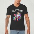 Cute Muay Thai Unicorn Men's V-Neck T-Shirt