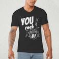 Drum Kit Drummer 81 Years 81st Birthday Men Women Men's V-Neck T-Shirt