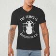 Drum Kit Graphic For a Drummer With Percussion Instruments Men's V-Neck T-Shirt