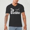 Drummer Humor The Drumfather Drum Kit Men's V-Neck T-Shirt Drummer Humor The Drumfather Drum Kit Men's V-Neck T-Shirt