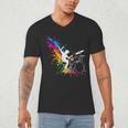 Drummer Silhouette Drum Kit Splatter Art Men's V-Neck T-Shirt Drummer Silhouette Drum Kit Splatter Art Men's V-Neck T-Shirt