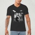 Drums Drum Kit Music Men's V-Neck T-Shirt Drums Drum Kit Music Men's V-Neck T-Shirt
