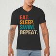 Eat Sleep Swim Repeat Pool Swimmer Water Polo Swimming Men's V-Neck T-Shirt