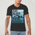 Eat Sleep Swim Vintage Swimming Lover Swimmer Men Women Men's V-Neck T-Shirt Eat Sleep Swim Vintage Swimming Lover Swimmer Men Women Men's V-Neck T-Shirt