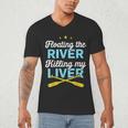 Floating The River Killing My Liver Canoe Kayak Trip Men's V-Neck T-Shirt Floating The River Killing My Liver Canoe Kayak Trip Men's V-Neck T-Shirt