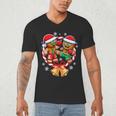 Gingerbread Cookies Christmas Fighting Muay Thai Men's V-Neck T-Shirt Gingerbread Cookies Christmas Fighting Muay Thai Men's V-Neck T-Shirt