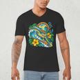 Green Sea Turtle Surfs Past a Canoe Paddle Sleeveless Men's V-Neck T-Shirt Green Sea Turtle Surfs Past a Canoe Paddle Sleeveless Men's V-Neck T-Shirt
