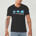 Just Keep Swimming Sea Turtle Swimmer Swim Team Coach Men's V-Neck T-Shirt