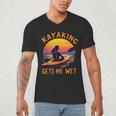 Kayaking Gets Me Wet Kayak Paddling Canoe Adult Joke Sleeveless Men's V-Neck T-Shirt