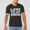Learn To Swim Swimming Graphic Men's V-Neck T-Shirt Learn To Swim Swimming Graphic Men's V-Neck T-Shirt