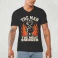 Man Myth Meat Smoker Legend BBQ Dad Men's V-Neck T-Shirt