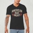 Muay Thai American Nak Fighter Identity Boxing Proud Sport Men's V-Neck T-Shirt Muay Thai American Nak Fighter Identity Boxing Proud Sport Men's V-Neck T-Shirt