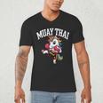 Muay Thai Art For Girls Kids Women Mixed Martial Arts Men's V-Neck T-Shirt