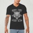 Muay Thai Thai Boxing Kickboxing Men's V-Neck T-Shirt Muay Thai Thai Boxing Kickboxing Men's V-Neck T-Shirt