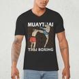 Muay Thai Boxing Men's V-Neck T-Shirt Muay Thai Boxing Men's V-Neck T-Shirt