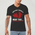 Muay Thai Boxing Teacher Kickboxing Martial Arts Instructor Men's V-Neck T-Shirt Muay Thai Boxing Teacher Kickboxing Martial Arts Instructor Men's V-Neck T-Shirt