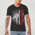 Muay Thai Boxing US American Flag Men's V-Neck T-Shirt