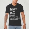 Muay Thai Boy Definition Martial Arts Sports Men's V-Neck T-Shirt