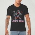 Muay Thai Cat Meow Thai Boxing Men's V-Neck T-Shirt