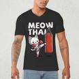 Muay Thai Cat Meow Thai Thai Boxing For Youth Muay Thai Men's V-Neck T-Shirt