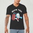 Muay Thai Cat Meow Thai Punch Bag Martial Arts Men's V-Neck T-Shirt Muay Thai Cat Meow Thai Punch Bag Martial Arts Men's V-Neck T-Shirt