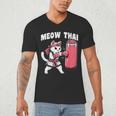 Muay Thai Cat Meow Thai Women Neko Costume Muay Thai Men's V-Neck T-Shirt