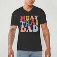 Muay Thai Dad Thai Boxing Dad Men's V-Neck T-Shirt
