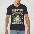 Muay Thai The Dance Of Warriors Muay Thai Men's V-Neck T-Shirt Muay Thai The Dance Of Warriors Muay Thai Men's V-Neck T-Shirt