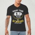 Muay Thai Elephant Martial Arts Thai Boxing Coach Lover Men's V-Neck T-Shirt