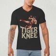 Muay Thai Fighter Tiger Knee Vintage Distressed Badge Men's V-Neck T-Shirt Muay Thai Fighter Tiger Knee Vintage Distressed Badge Men's V-Neck T-Shirt