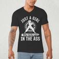 Muay Thai Girls Just a Girl Who Kicks You In The Ass Men's V-Neck T-Shirt Muay Thai Girls Just a Girl Who Kicks You In The Ass Men's V-Neck T-Shirt