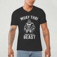 Muay Thai Gorilla Kickboxing And Gorilla Thai Boxing Men's V-Neck T-Shirt Muay Thai Gorilla Kickboxing And Gorilla Thai Boxing Men's V-Neck T-Shirt