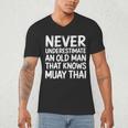 Muay Thai For Grandpa Men Mixed Martial Arts Men's V-Neck T-Shirt Muay Thai For Grandpa Men Mixed Martial Arts Men's V-Neck T-Shirt