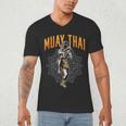 Muay Thai Hobby Martial Arts Fighter Boxing Men's V-Neck T-Shirt